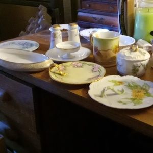 HUGE LOT OF HAND PAINTED CHINA MOSTLY LIMOGES